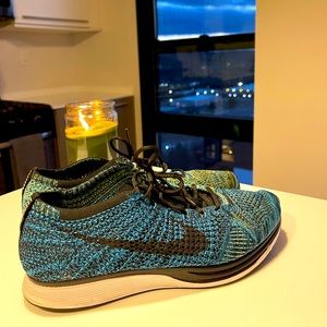 Nike Flyknit racer blue glow yellow strike size 10.5